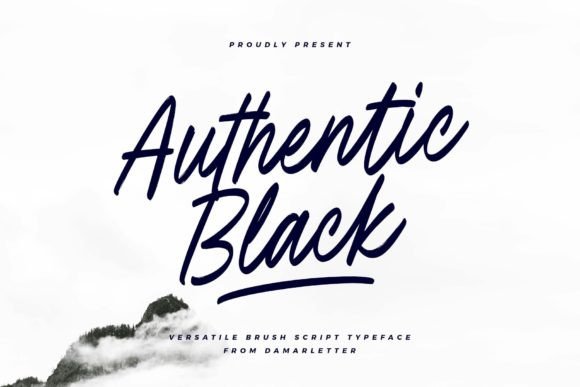 Authentic Black: The Bold Script Font for Modern Web Design