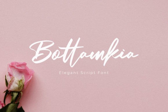 Bottamkia: A Bold Brush Script Typeface for Modern Editorial Design