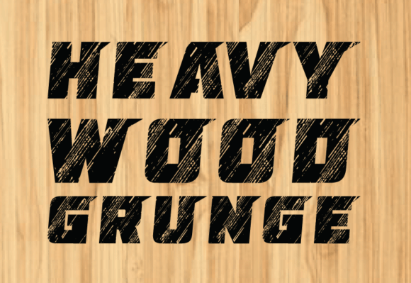 Heavy Wood Grunge: The Bold Typeface for Handmade Branding