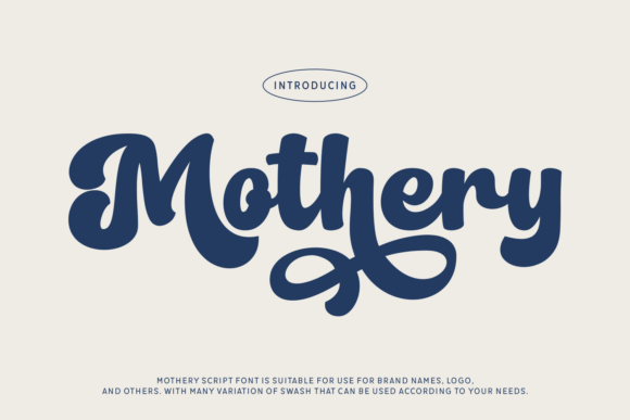Mothery: The Bold Script Font for Elegant Brand Identity