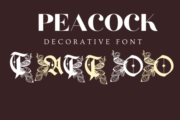 Peacock Tattoo: The Bold Blackletter Typeface for High-Impact Campaigns